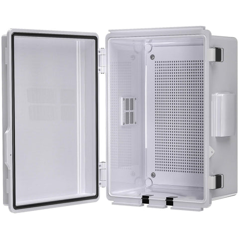 ANIMACYN ABS junction box with clear cover for quick inspections of wiring.