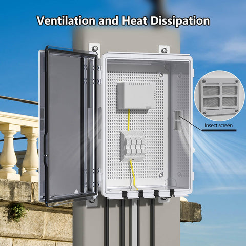ANIMACYN ventilated design provides airflow to minimize heat buildup in enclosures