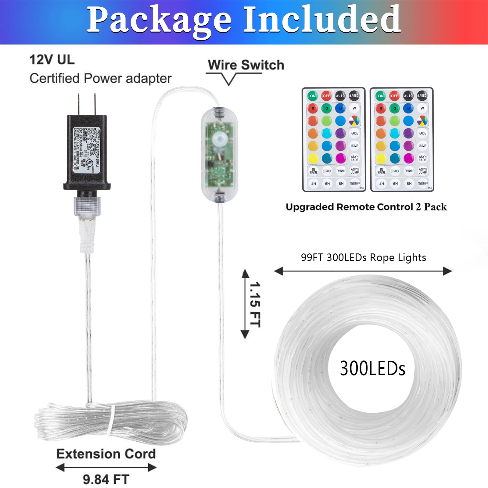 ANJAYLIA lightweight easy-install rope light for simple decorating.
