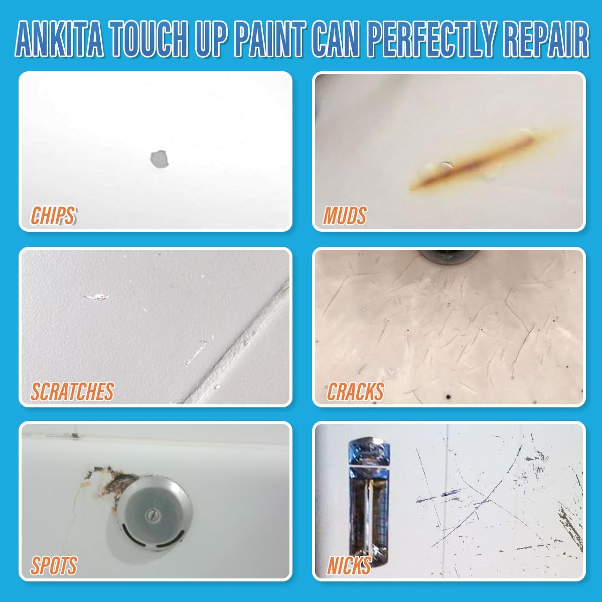 Ankita porcelain chip repair close-up demonstrates seamless coverage