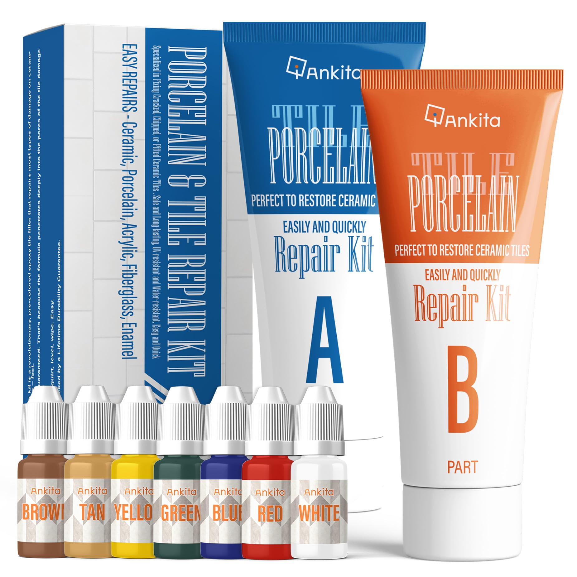 Ankita Tile Repair Kit color-match chip repair for a seamless finish