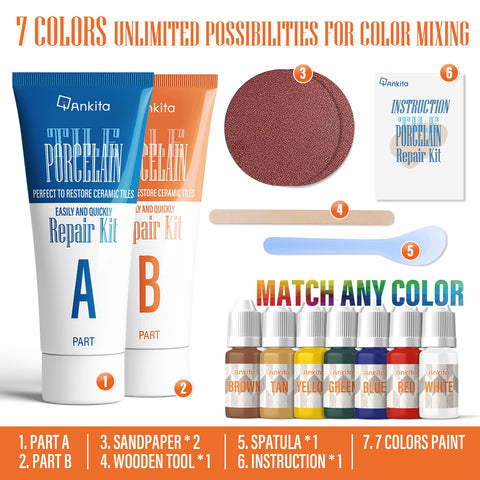 Ankita Tile Repair Kit color-match crack repair for durable restoration