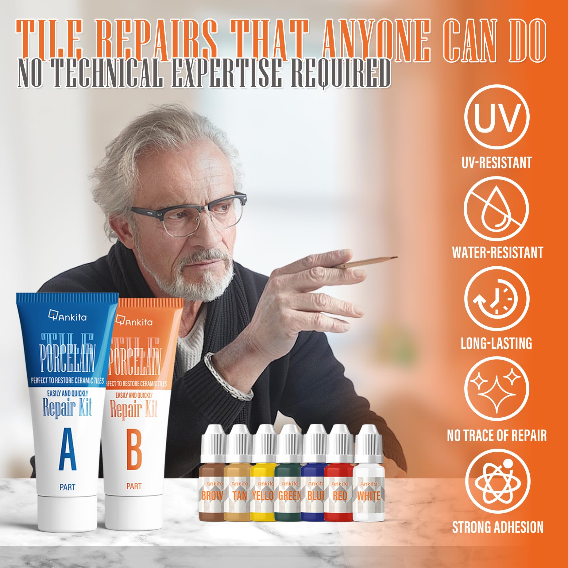 Ankita Tile Repair Kit water and heat resistant formula