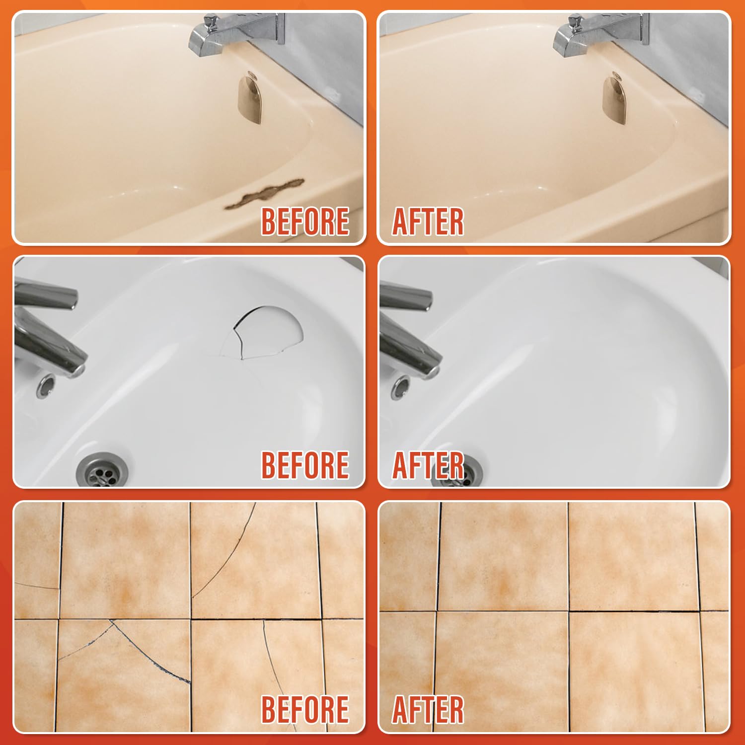 Ankita Fiberglass Tub Repair Kit chip-repair for chipped edges