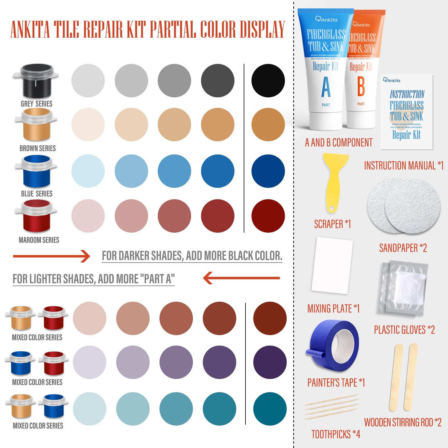 Ankita Tub Repair Kit crack-fill action creates smooth, durable surfaces