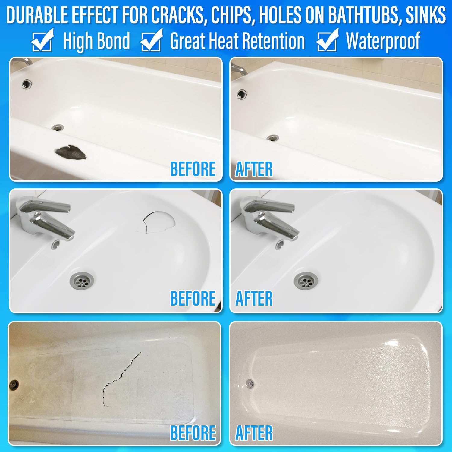 Ankita Tub Repair Kit White enamel surface repair close up