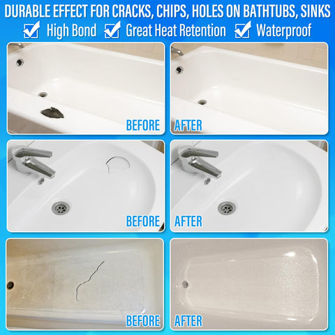 Ankita Tub Repair Kit White enamel surface repair close up
