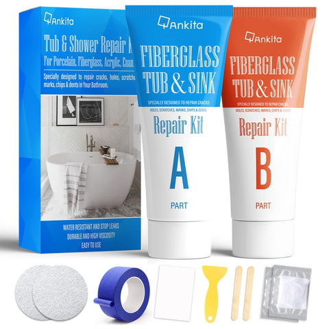 Ankita Tub Repair Kit White patch application on enamel surfaces to seal chips