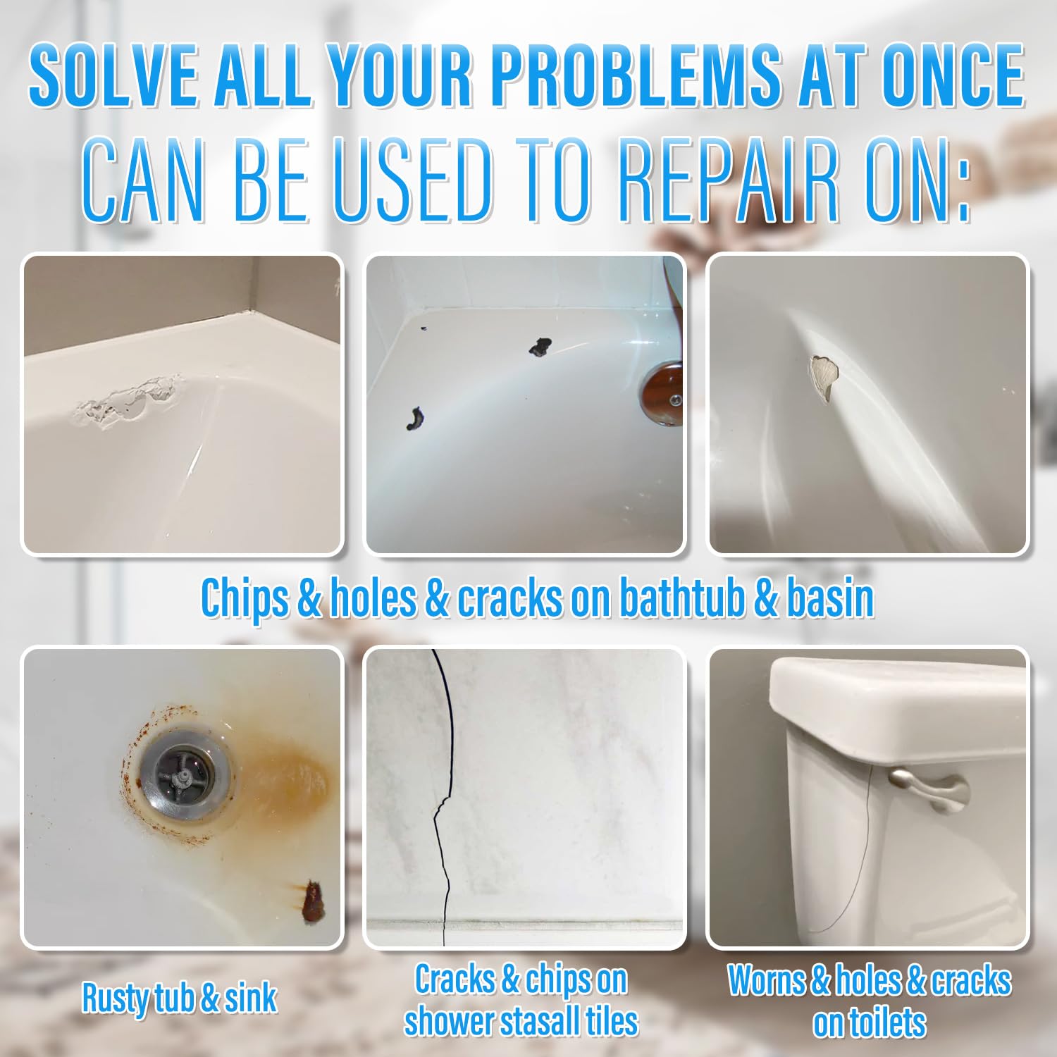 Ankita Tub Repair Kit White surface bonding detail on porcelain for durable finish