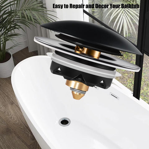 Anlige universal fit drain stopper works with 1.45 to 1.8 inch holes.