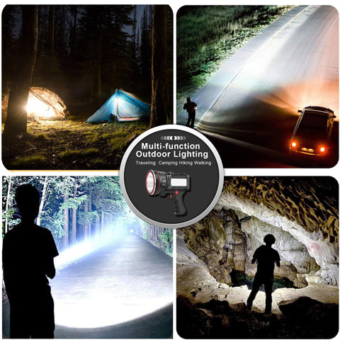 anlook Rechargeable Spotlight red-blue warning lights for signaling emergencies