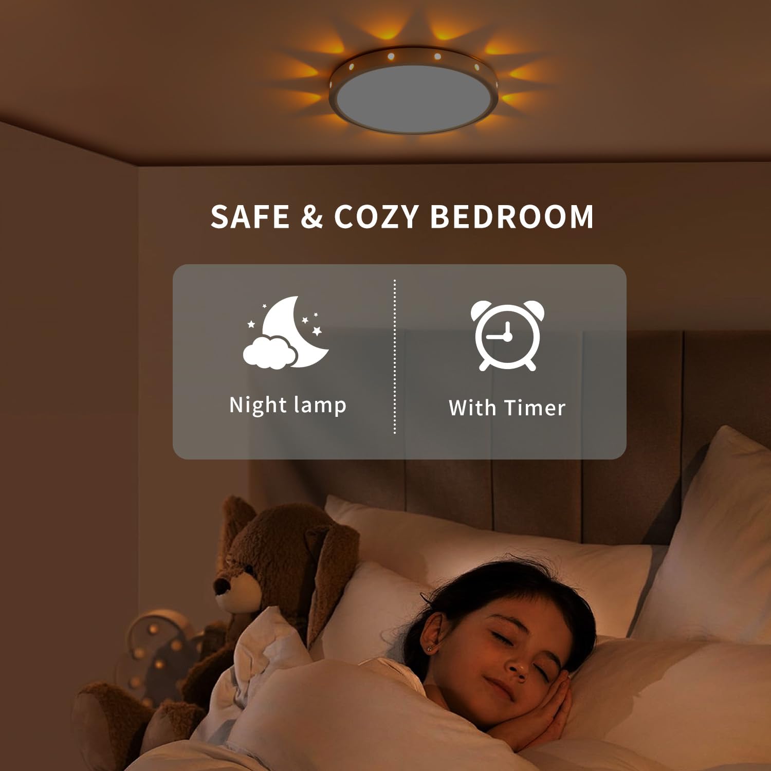 Anmaice remote-dimming LED ceiling light lets you tailor brightness from across the room.