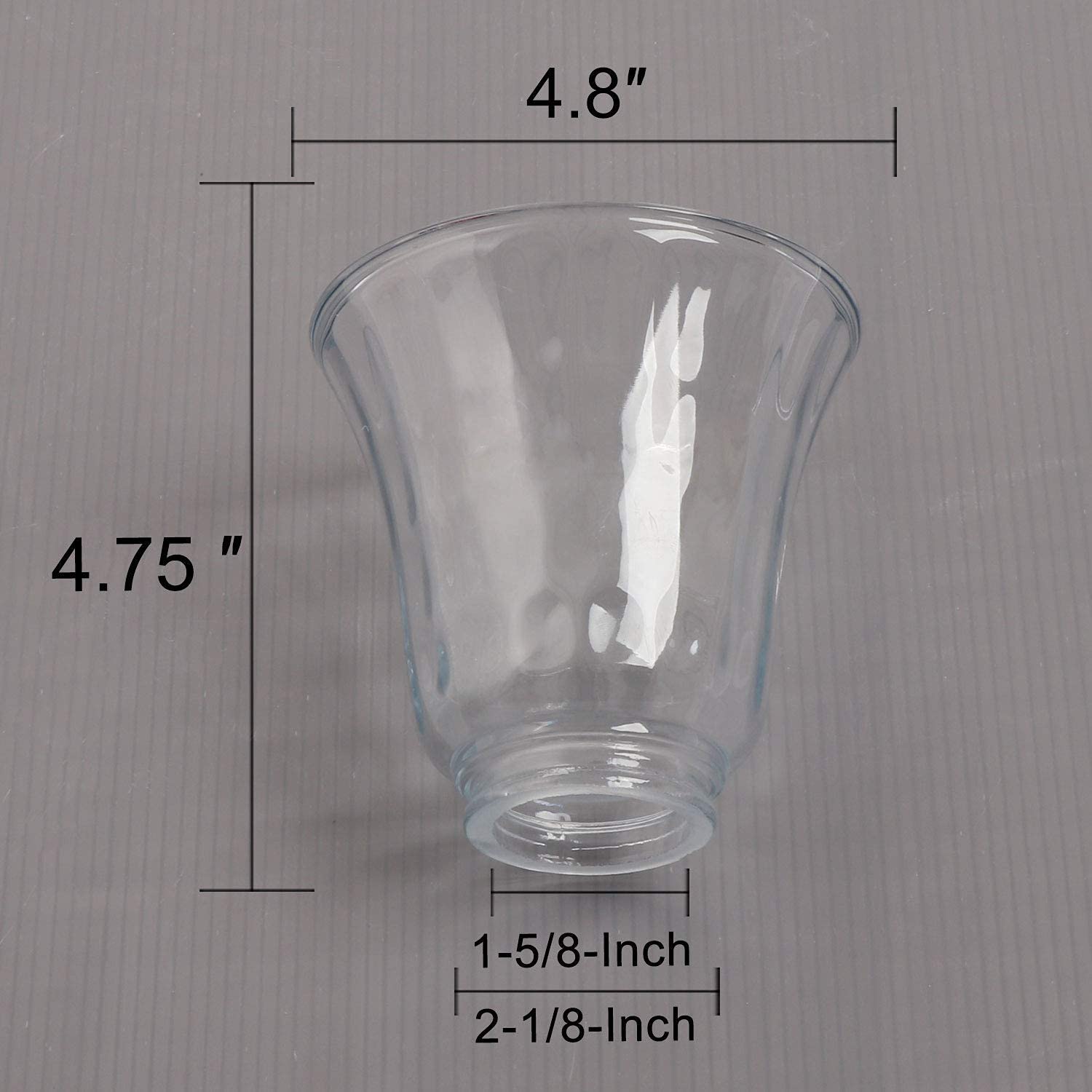 Anmire glass shade transforms fixtures like sconces and vanity lights with subtle sparkle