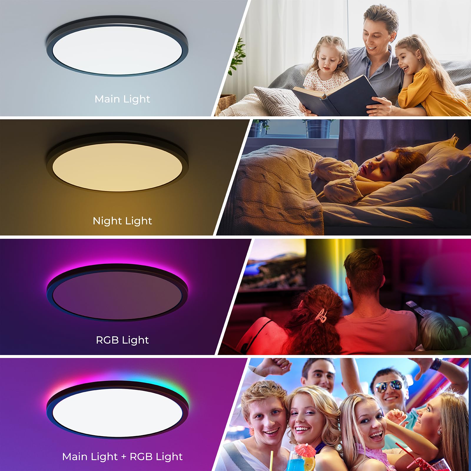 Ann aror 12-inch ultra-thin ceiling light blends with any decor.