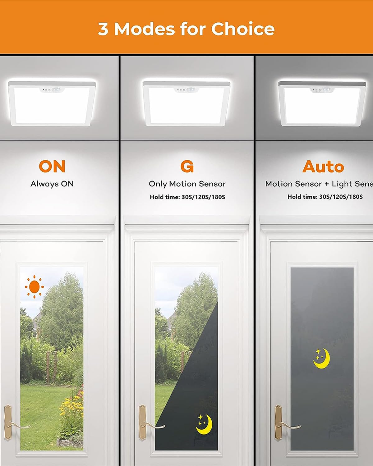 Annaror 12in motion light set to 3000K warm white for cozy entry
