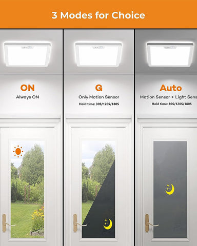 Annaror 12in motion light set to 3000K warm white for cozy entry