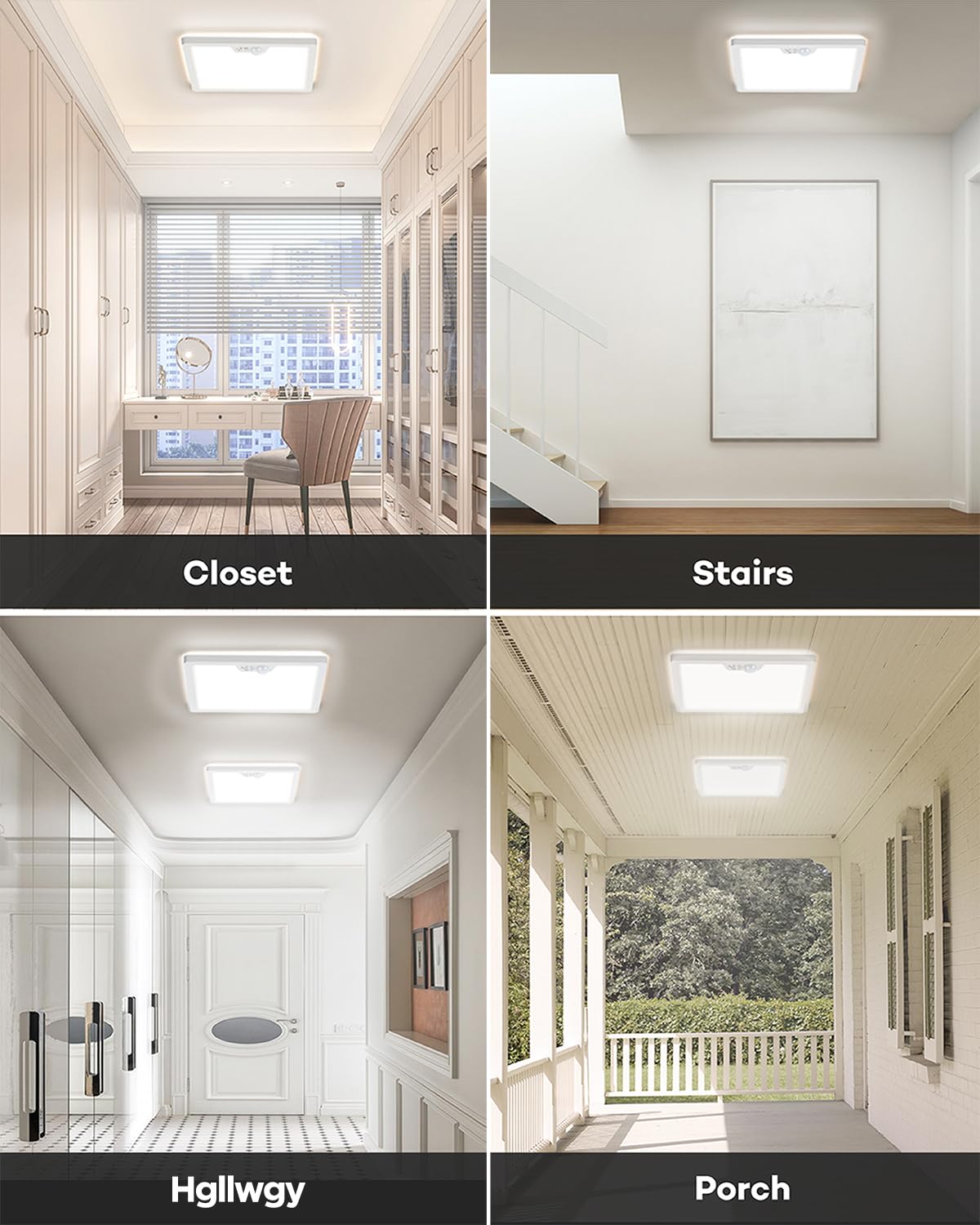 Annaror 12in motion light set to 5000K cool white for bright visibility