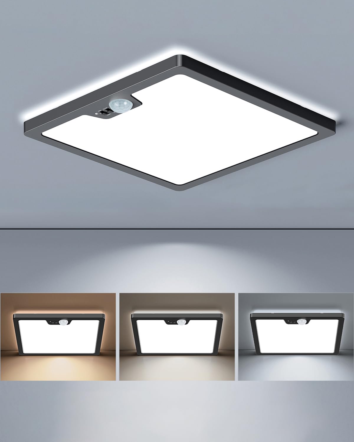 Annaror 12in motion sensor ceiling light installed in hallway for hands-free lighting.