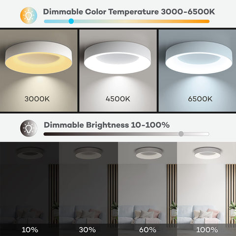 Annaror 2400lm low-profile ceiling light providing bright, even illumination.