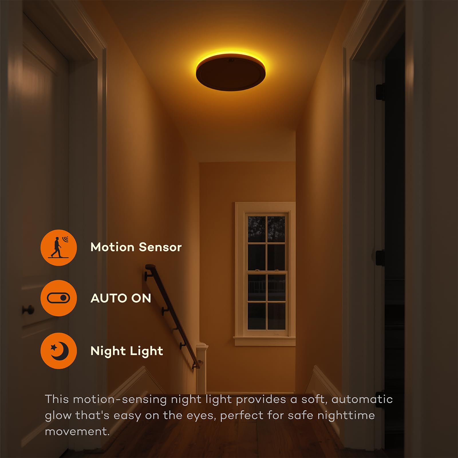 Annaror ceiling light at 4000K provides neutral task lighting.