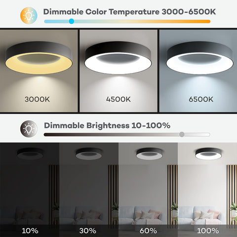 Annaror quick-install flush-mount ceiling light with simple mounting