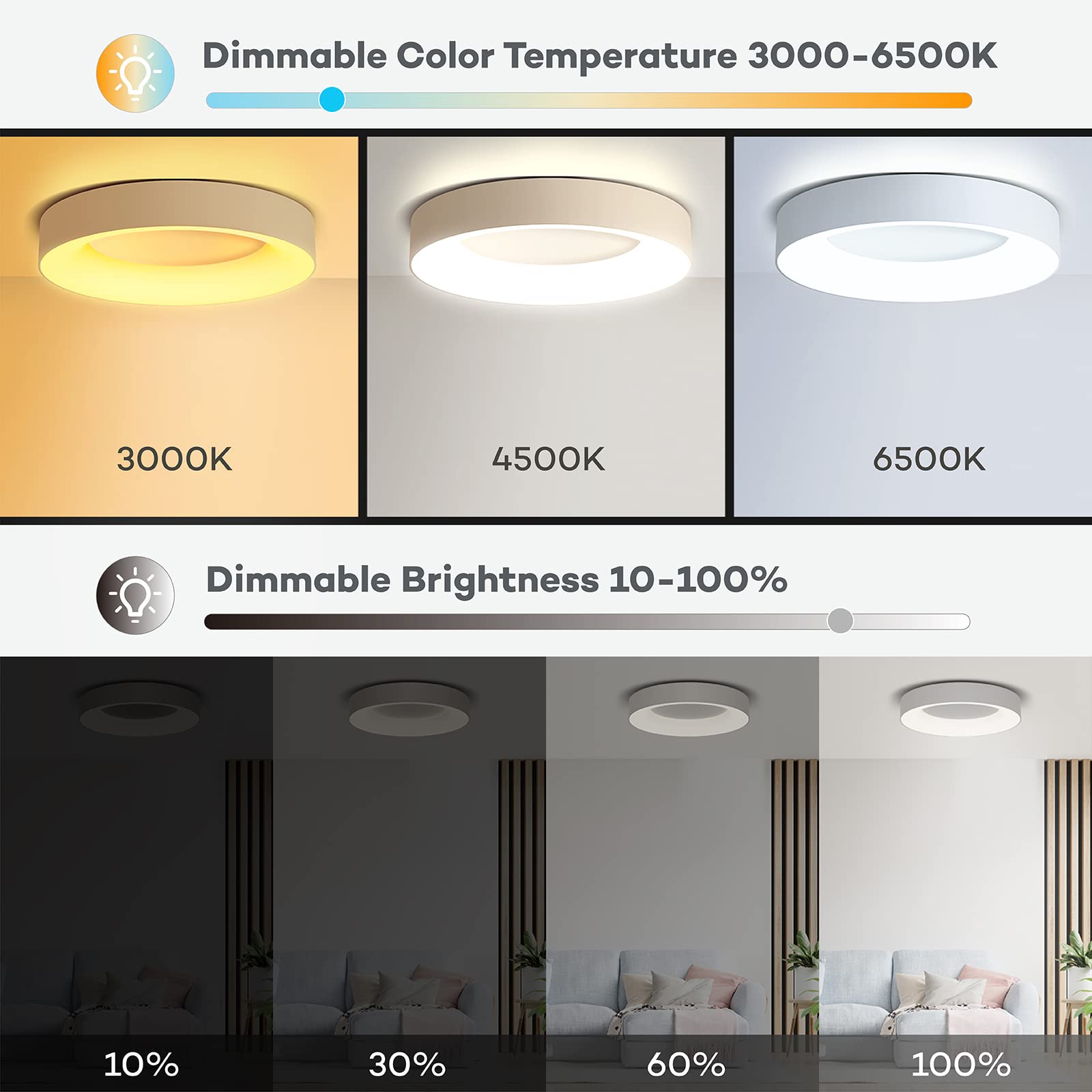Annaror RGB color changing mode adds playful ambiance for kids' spaces