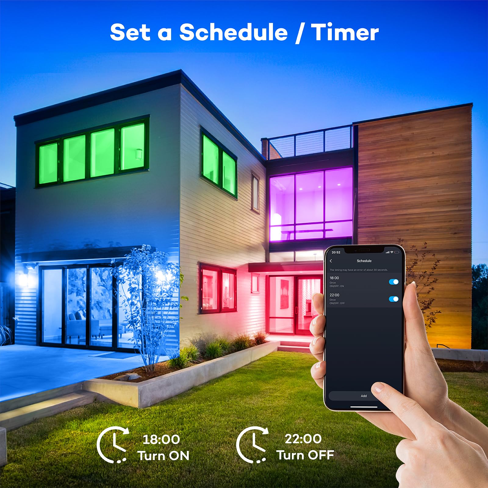 Annaror timer function enables scheduling for evening lighting