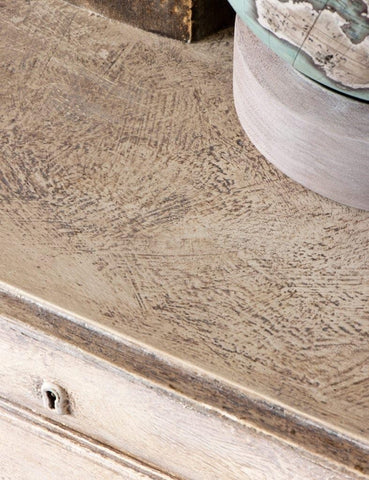 Annie Sloan Dark Wax buffed to a soft glow on sample surface