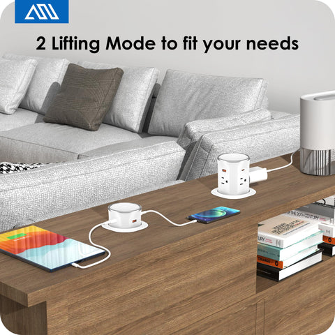 ANNQUAN 15W wireless charging active on the surface while the outlet is hidden.