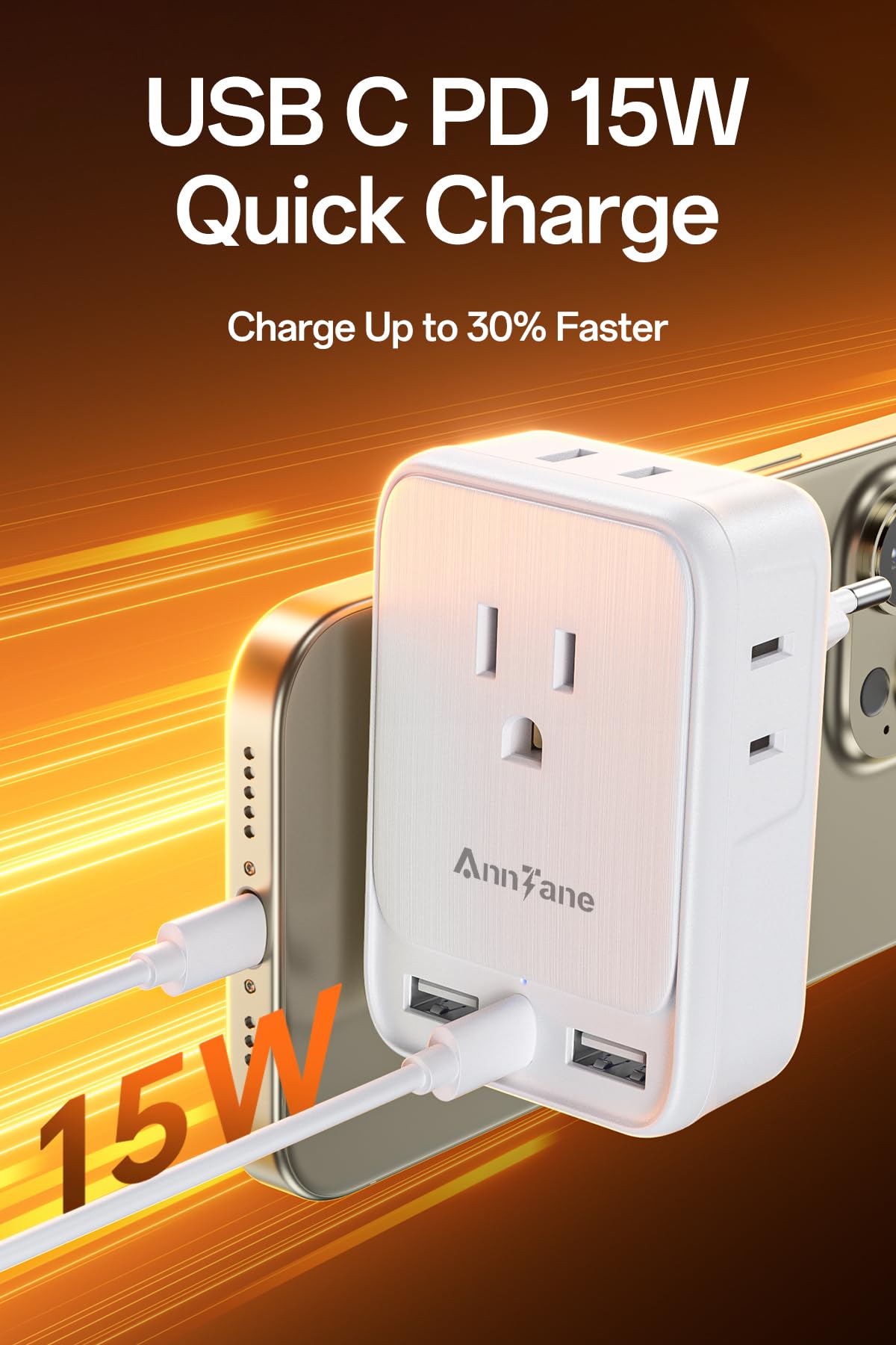 AnnTane cruise-ship ready adapter fits cabins and hotels