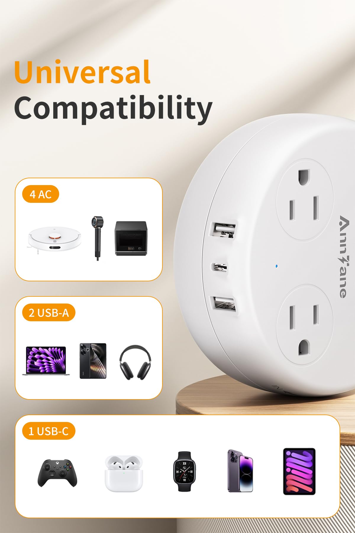 AnnTane universal compatibility for many European outlets