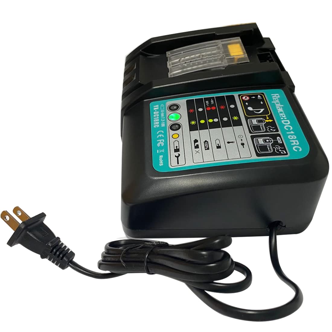 ANOPIW DC18RC charger front view for fast, reliable Makita battery charging