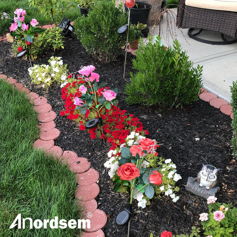 Anordsem easy-install rose lights for quick outdoor setup