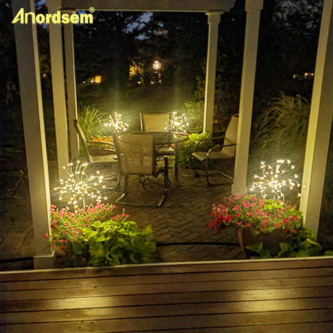 Anordsem dusk glow adds warm ambiance to yard or patio