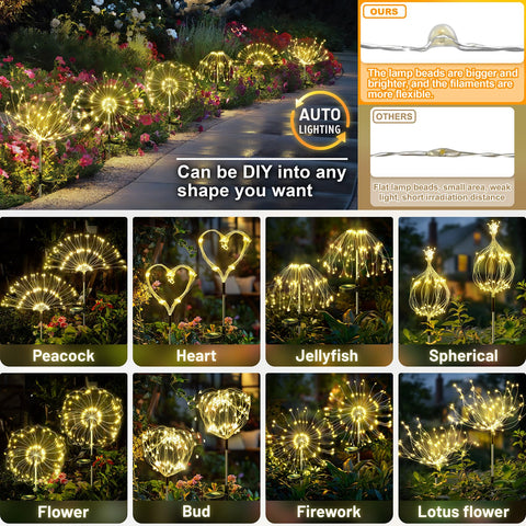 Anordsem heart shapes over a patio powered by solar energy
