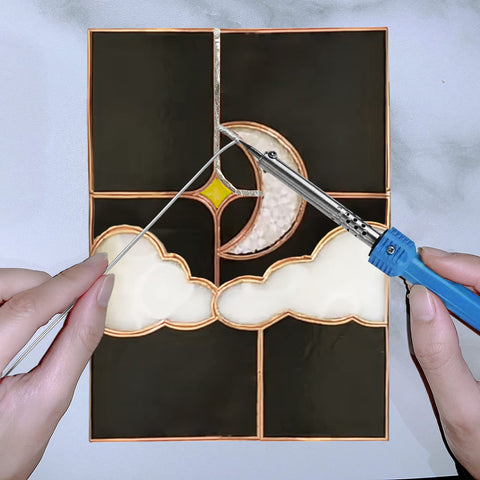 ANOSON 60/40 solder used on copper-foil seams for precise stained glass results