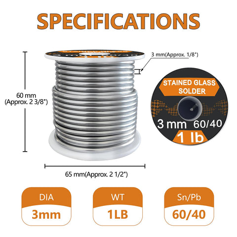 ANOSON 60/40 stained glass solder four-spool pack saves time and cost.