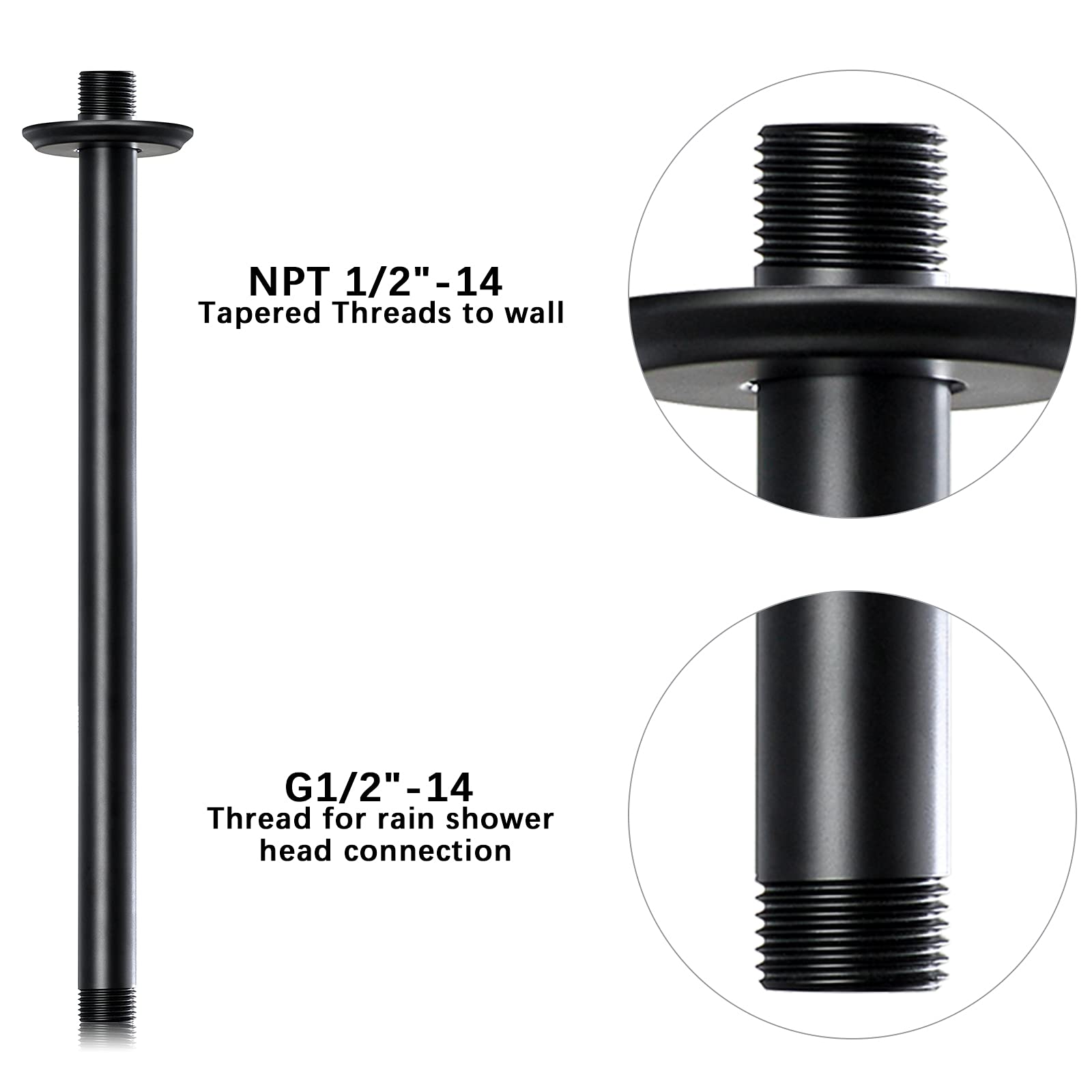 Anpean ceiling arm connection suitable for rain shower heads.
