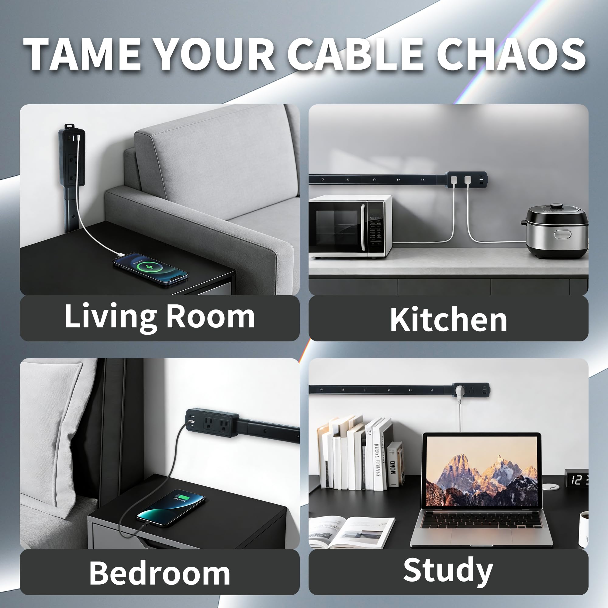 Anpool behind-desk and bedside setup keeps devices within reach
