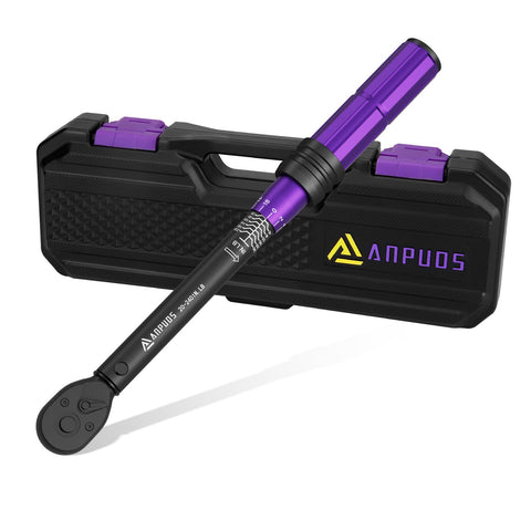 ANPUDS 1/4 drive torque wrench dial view highlights precise calibration for bikes.