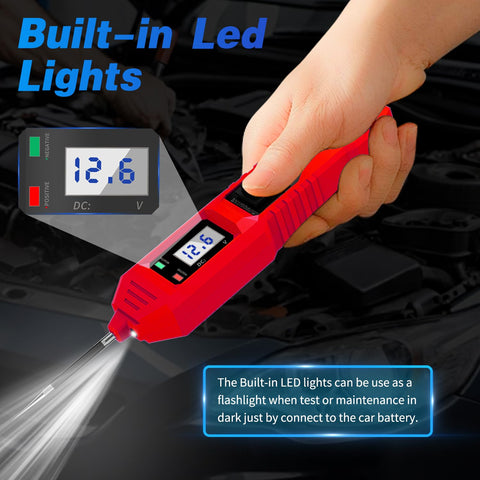 Ansbell Power Circuit Probe Tester 6V/12V/24V LCD screen provides real-time readings.