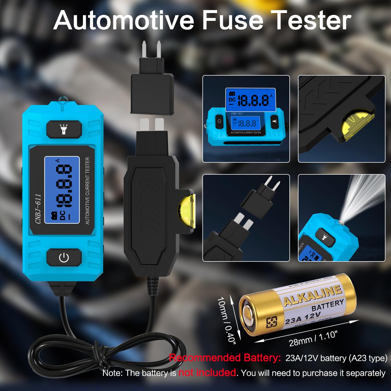 Ansbell blade fuse tester in portable design for on-site automotive checks.