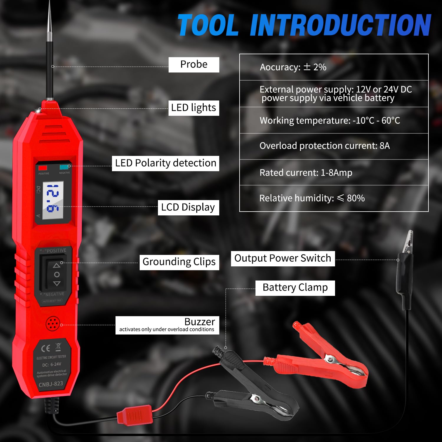 Ansbell Fuse and Voltage Tester with overload buzzer for safe circuit checks.