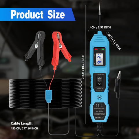 Ansbell Power Circuit Probe Tester battery clip testing on the terminal.