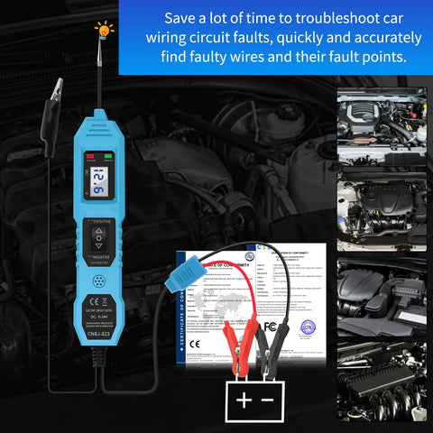 Ansbell Power Circuit Probe Tester engine bay testing setup.