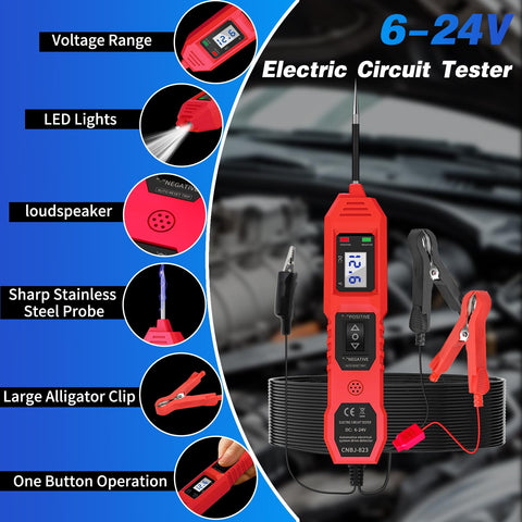 Ansbell Power Circuit Probe Tester rear view showing the 14.7ft extension reach.