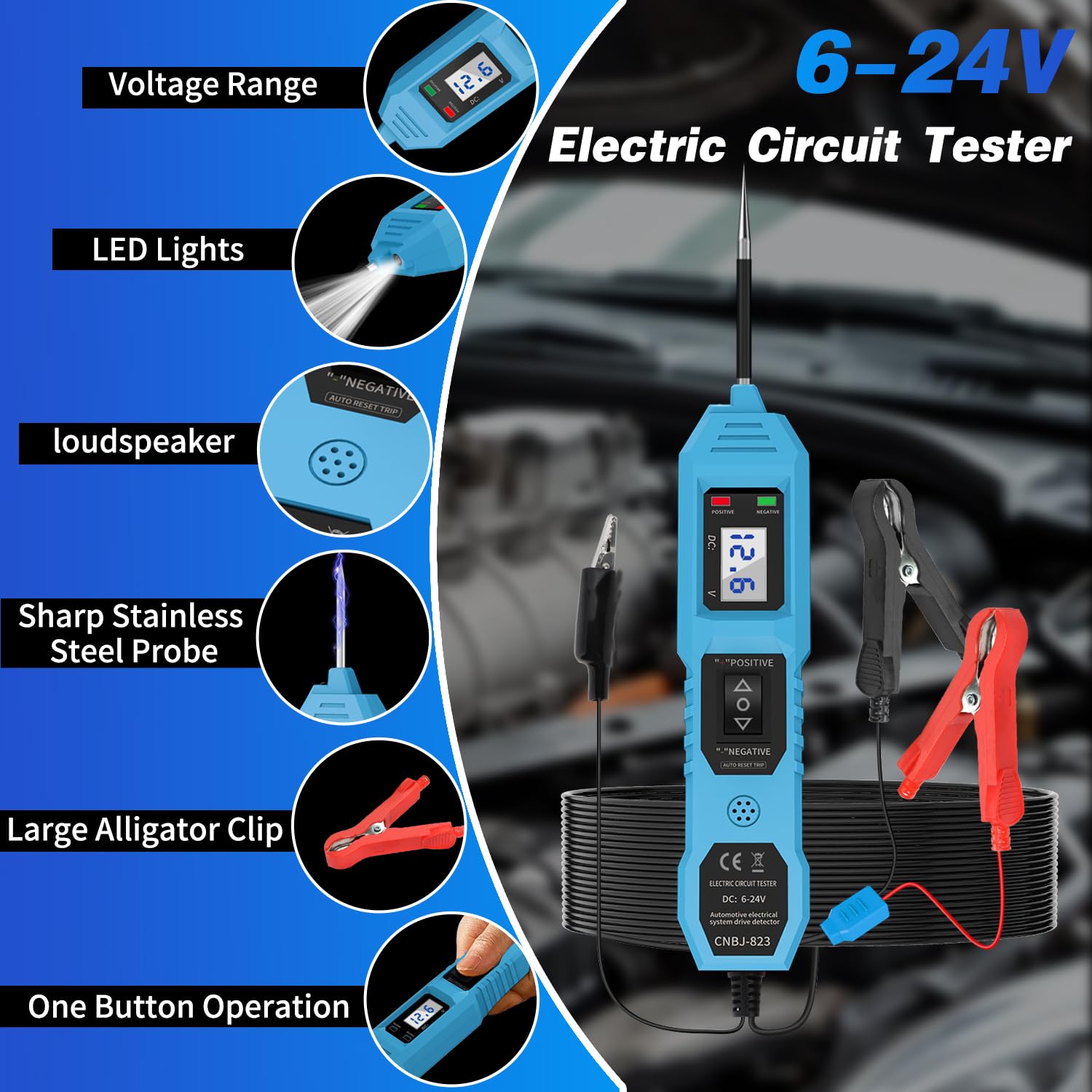 Ansbell Power Circuit Probe Tester side view showing compact handheld design.