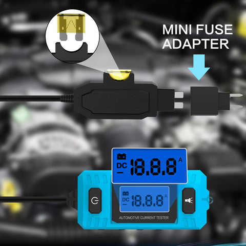 Ansbell setup steps show fuse socket testing for accurate current measurement.
