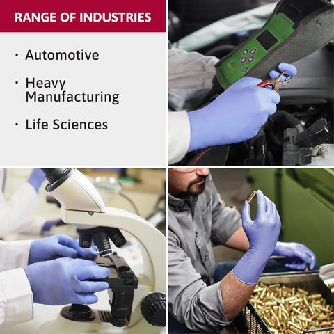 Box of 100 violet SU-690 nitrile gloves in Large size for versatile tasks.