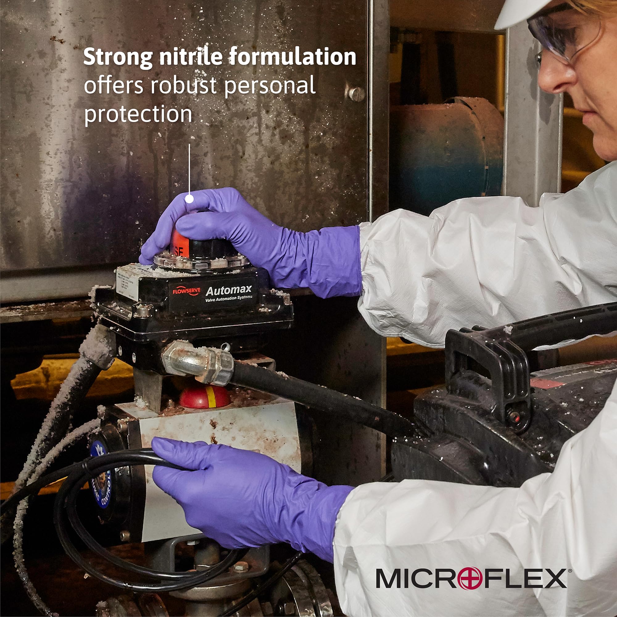 Violet colored Ansell Microflex SU-690 gloves suitable for versatile tasks